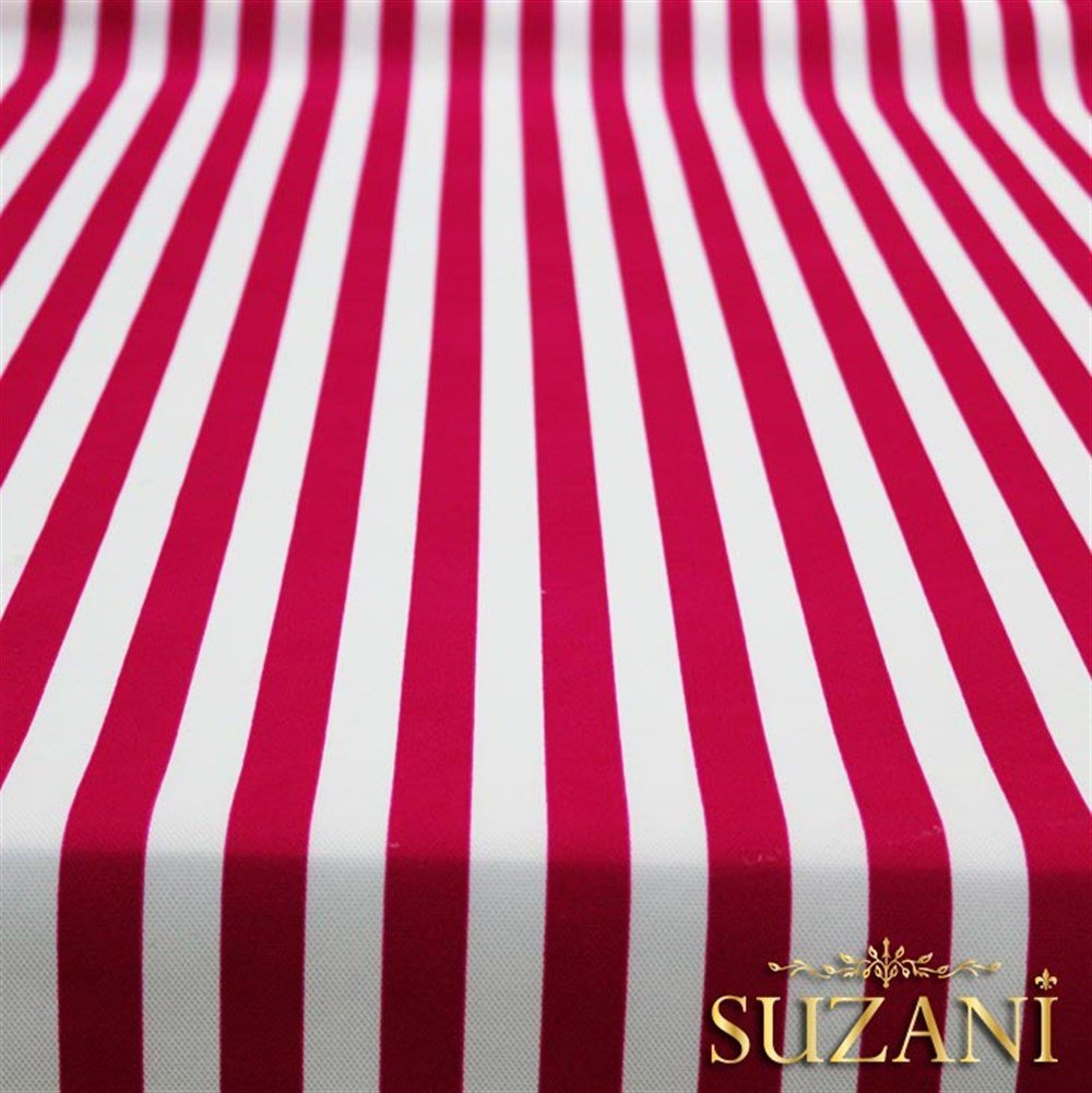 Pembe İnce Çizgili Kumaş