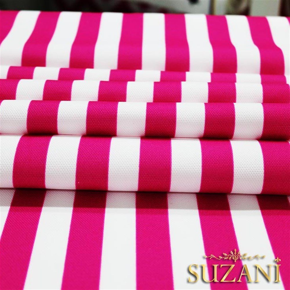 Pembe İnce Çizgili Kumaş