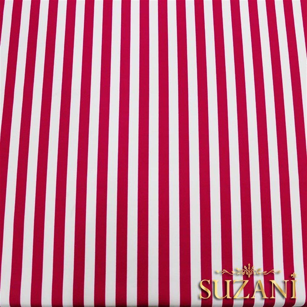 Pembe İnce Çizgili Kumaş