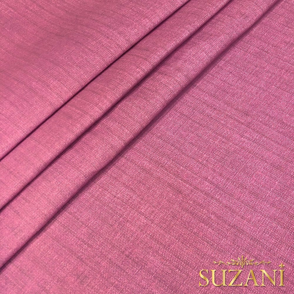 Pembe Keten Görünümlü Dijital Baskılı Kumaş