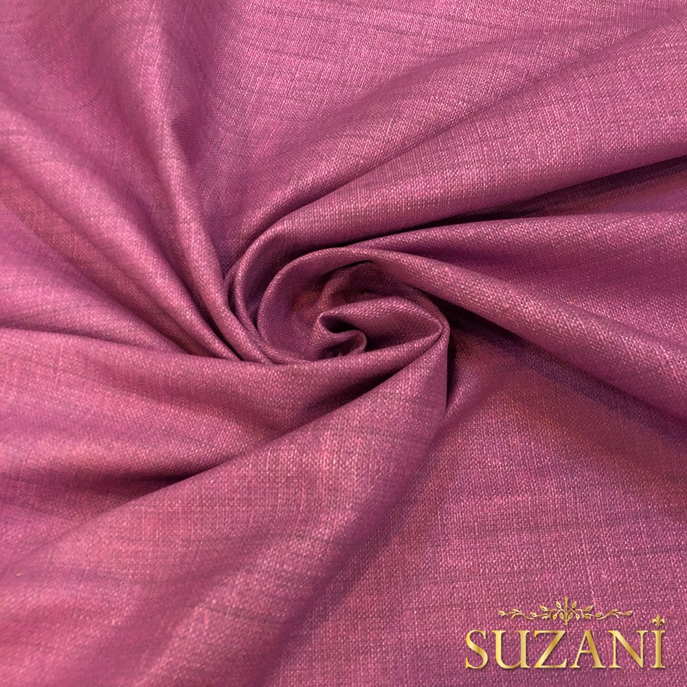 Pembe Keten Görünümlü Dijital Baskılı Kumaş