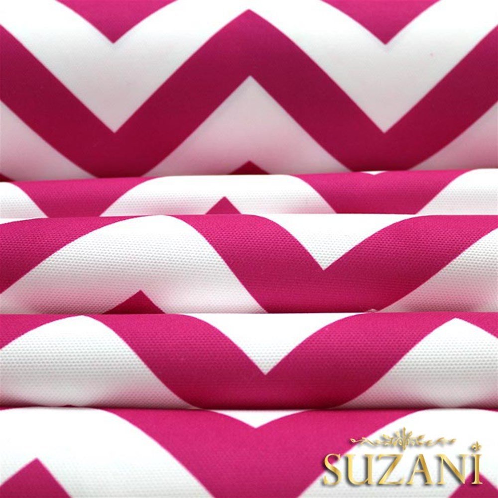 Pembe Zigzag Desenli Kumaş
