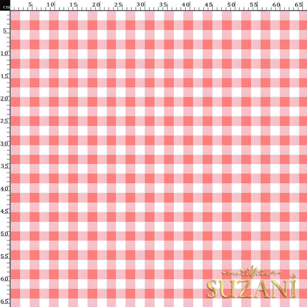 Pişmiş Ayva Küçük Pötikare Desenli Dijital Baskılı Kumaş