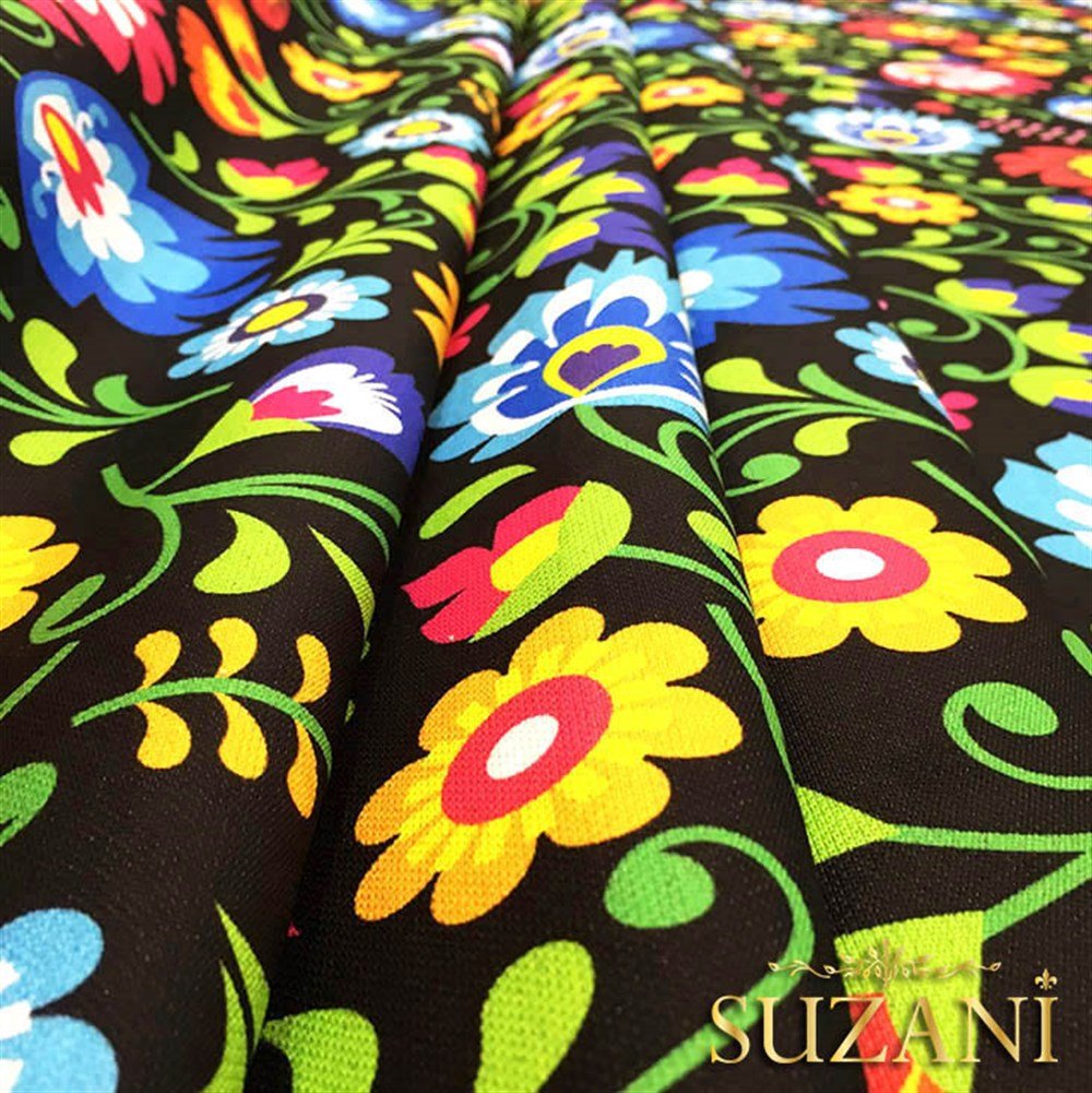 Polonya Çiçekleri Desenli Kumaş