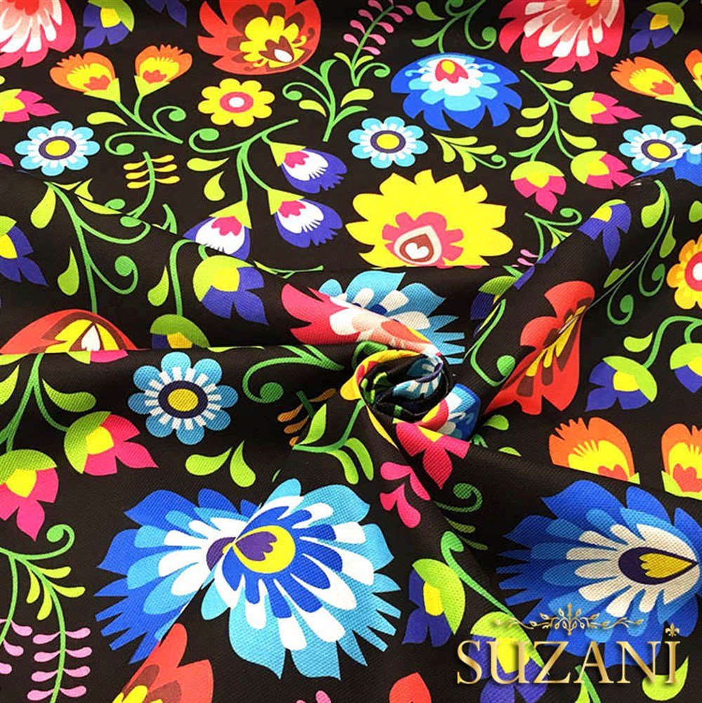 Polonya Çiçekleri Desenli Kumaş