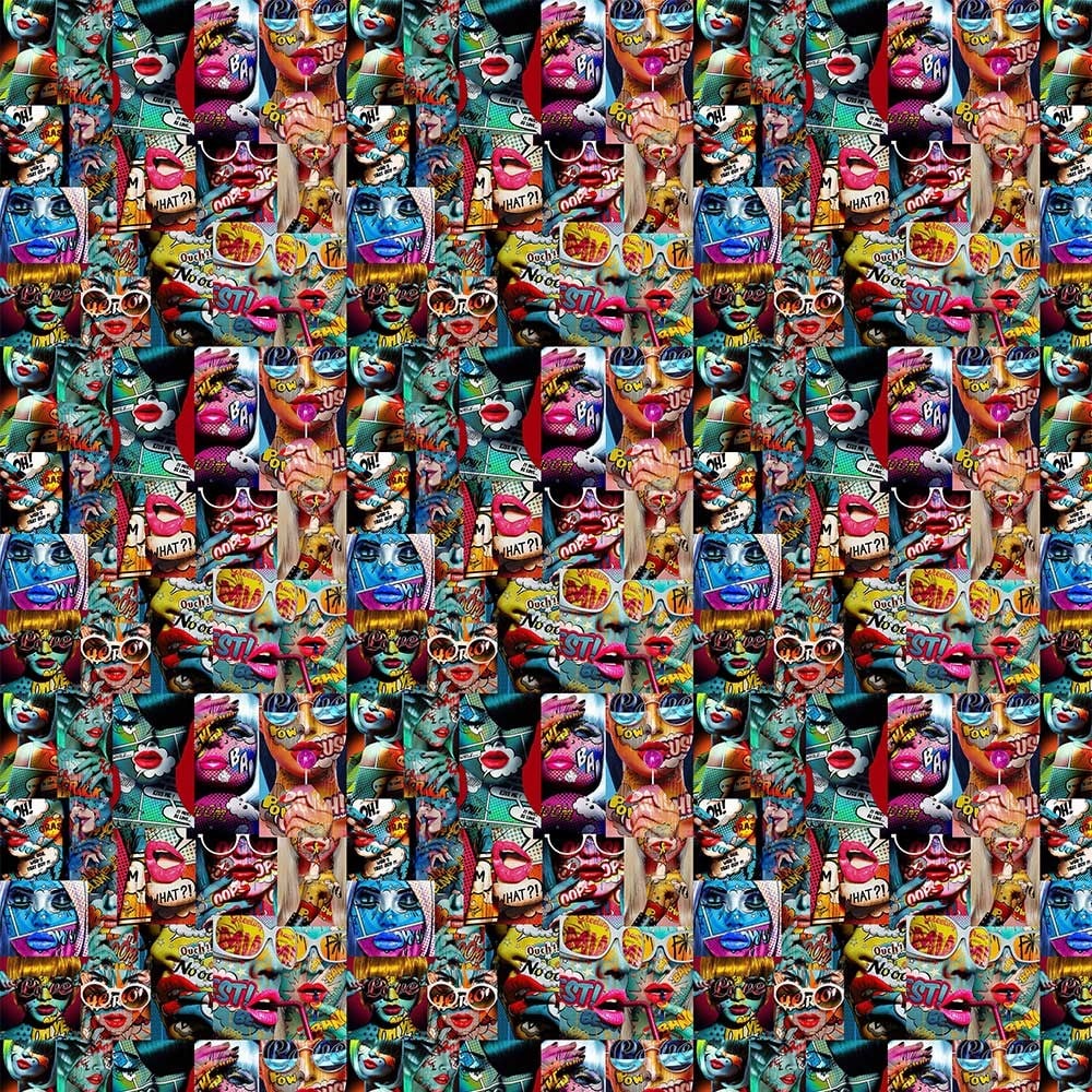 Pop Art Lolipop Desenli Kumaş