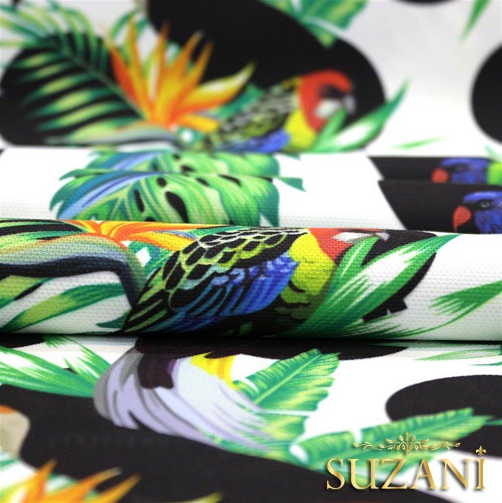 Puanlı Papağan Desenli Kumaş