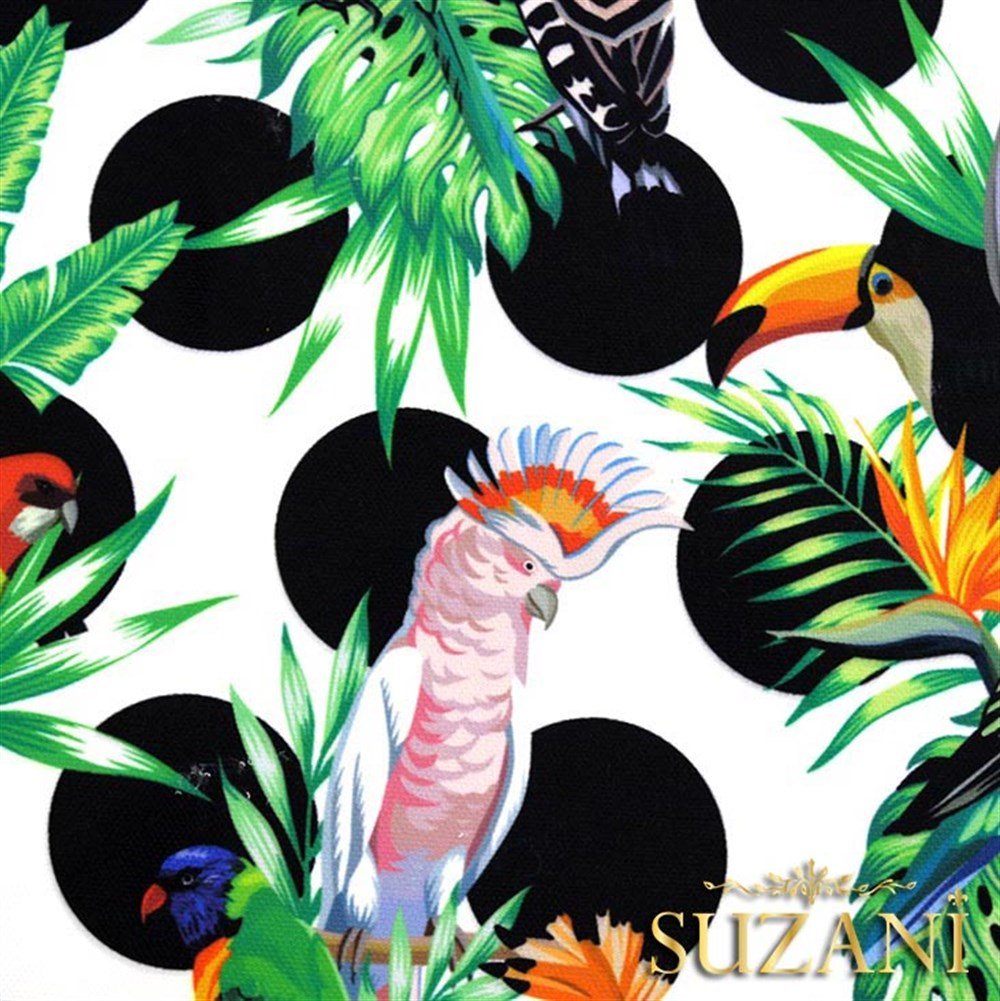 Puanlı Papağan Desenli Kumaş