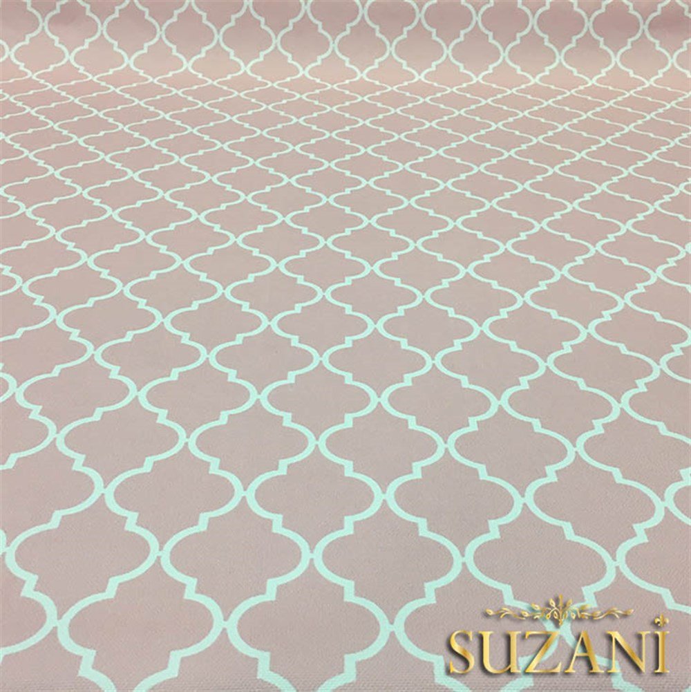 Pudra Pembe Moroccan Desenli Kumaş