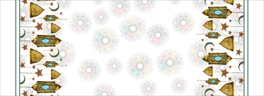Ramazan Ayı Temalı Dikişsiz Runner Kumaşı