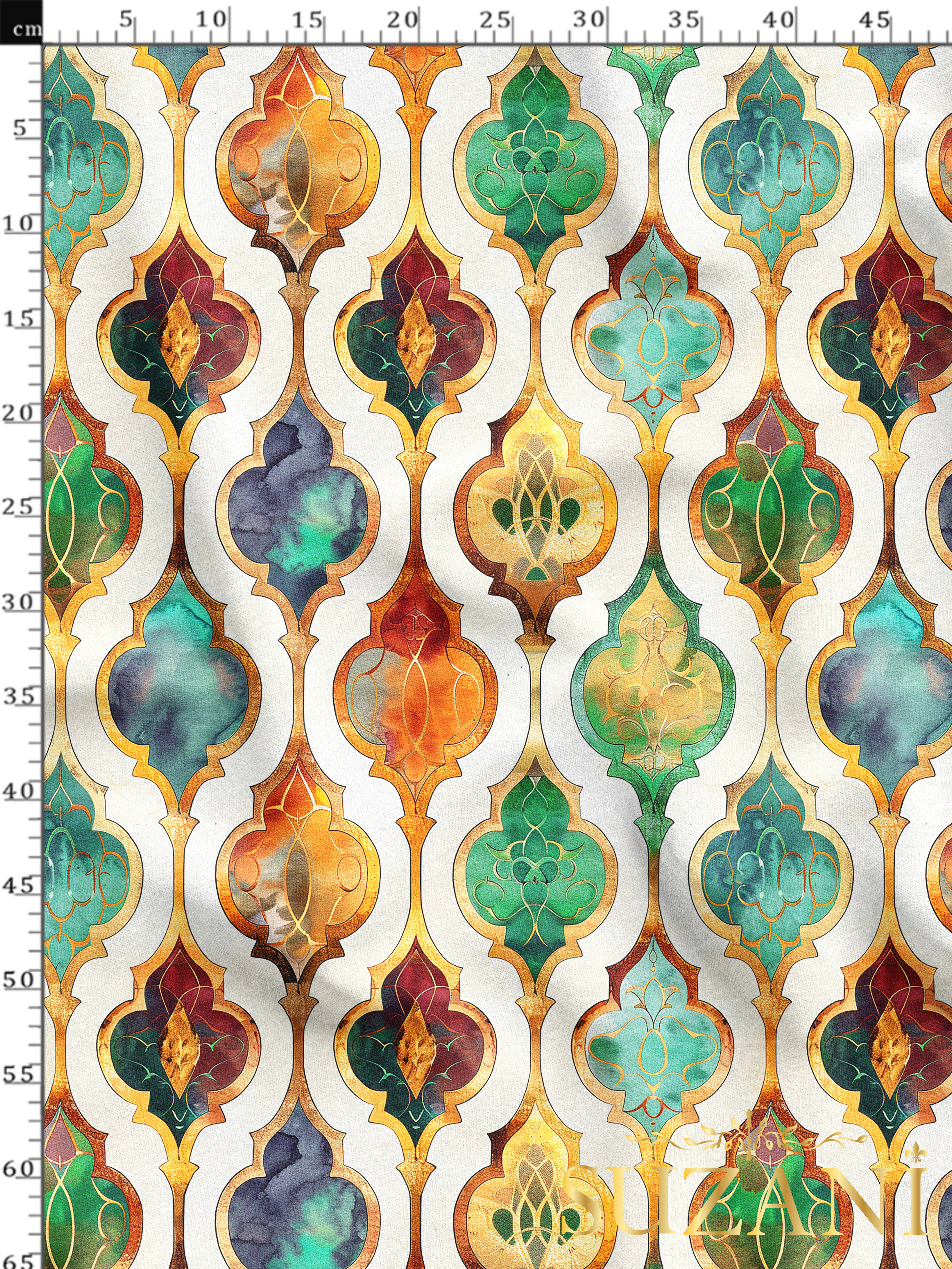 Ramazan Temalı Damla Desenli Dijital Baskılı Kumaş