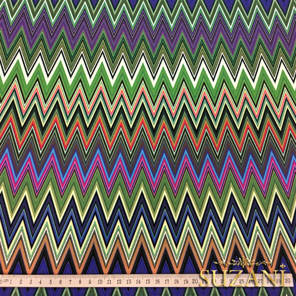 Renk Geçişli Zigzag Kumaş