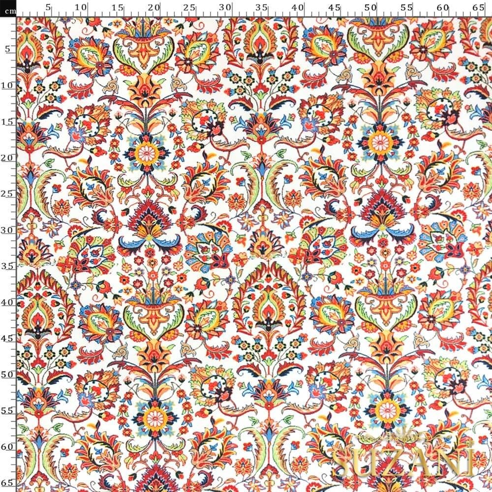 Renkli Goblen Desenli Dijital Baskılı Kumaş