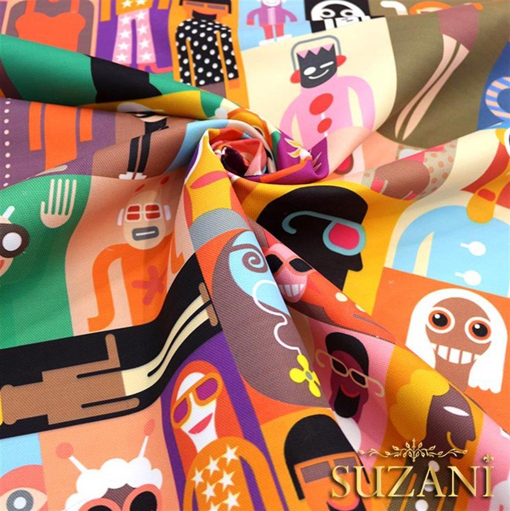 Robot Desenli Kumaş