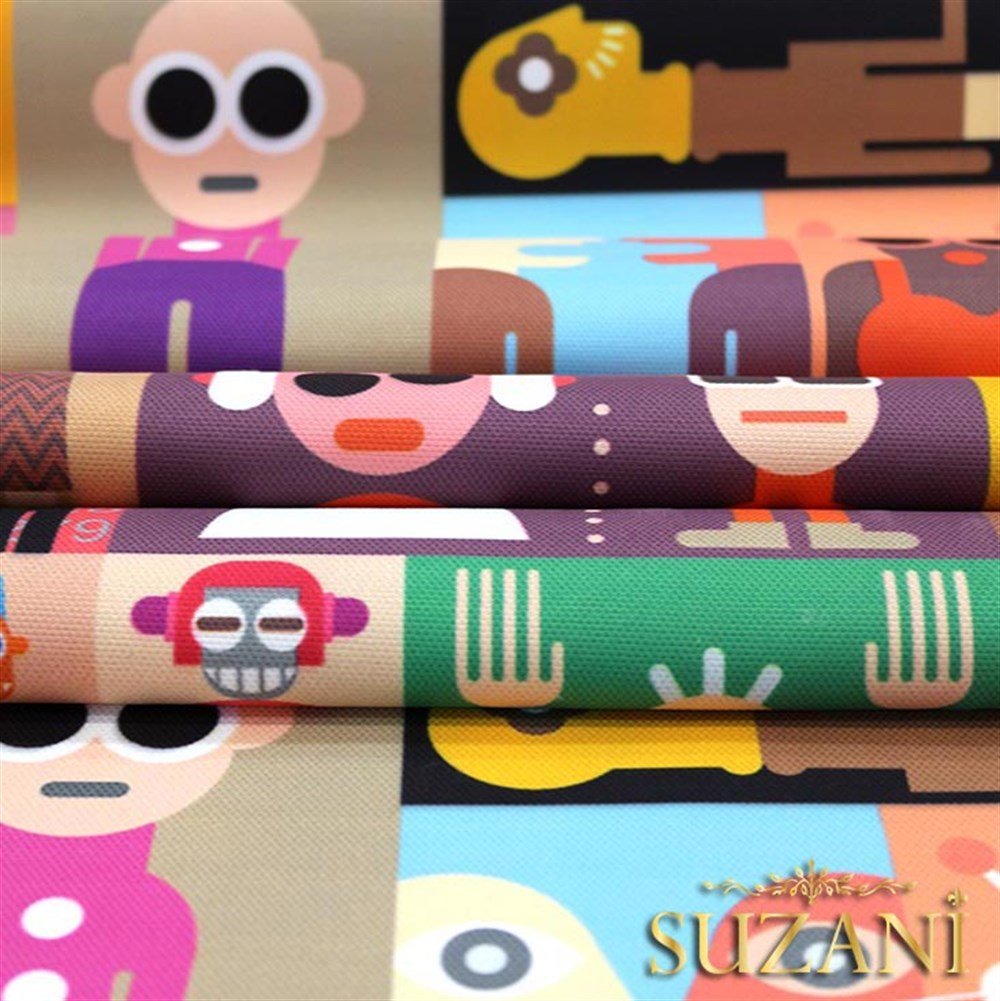 Robot Desenli Kumaş