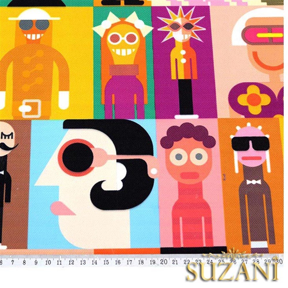 Robot Desenli Kumaş