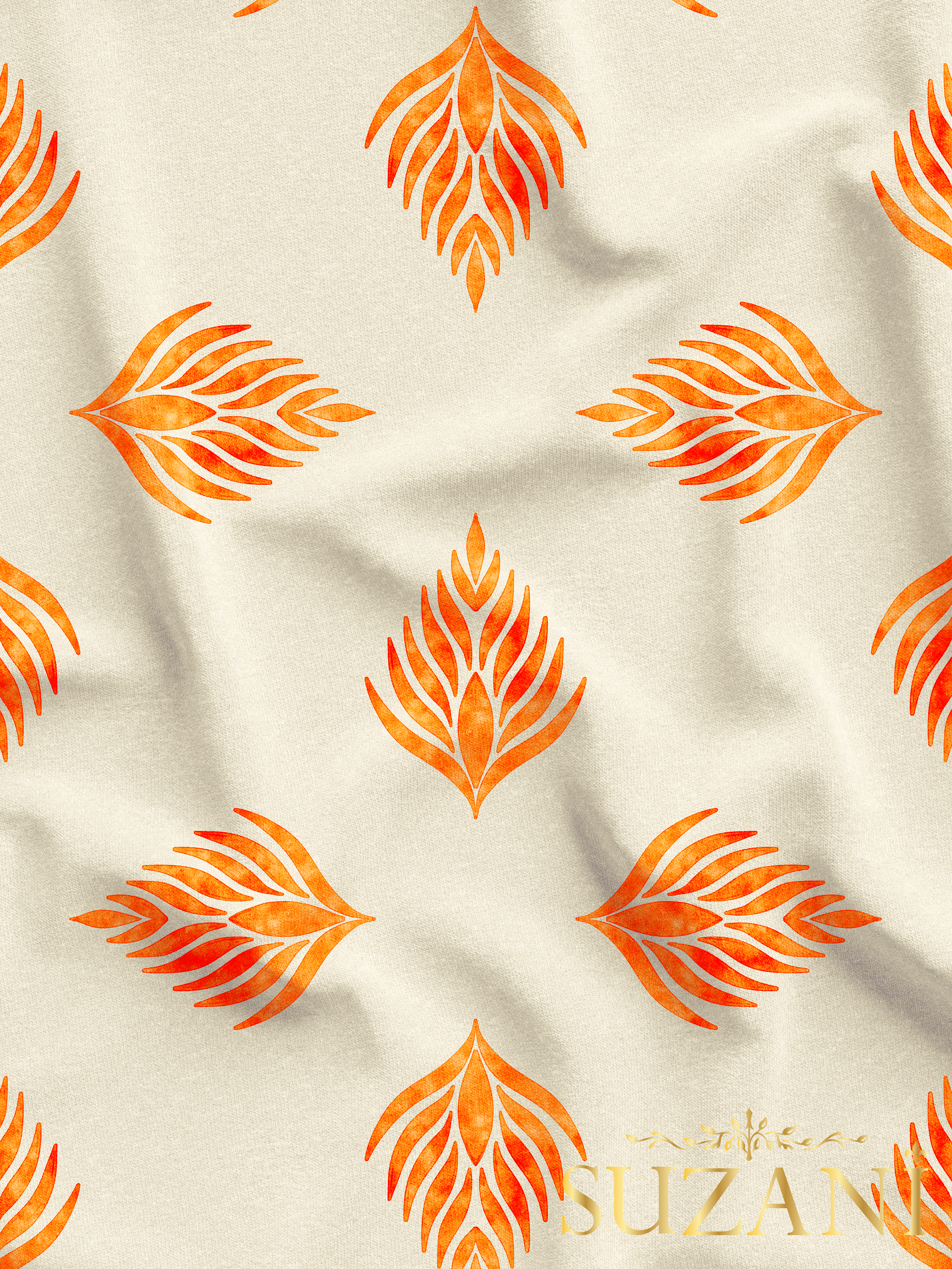 Şal Desenli Dijital Baskılı Kumaş