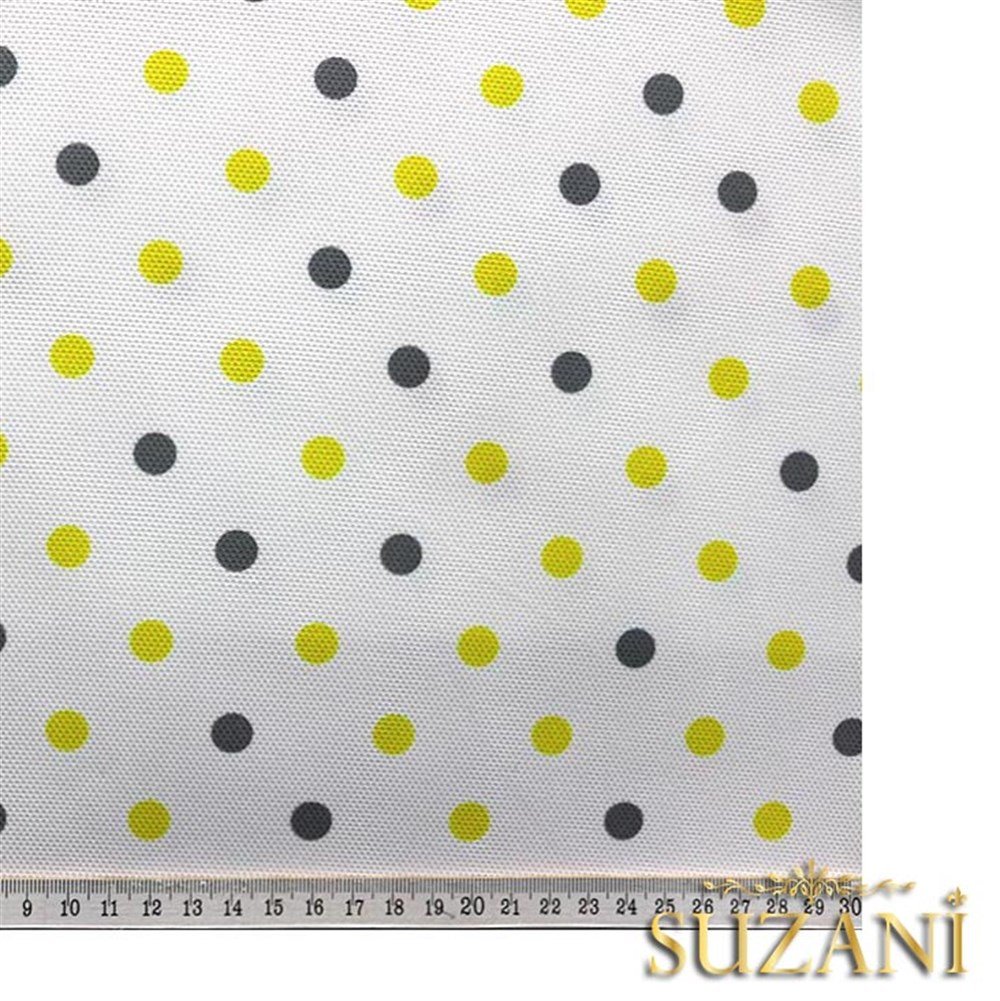 Sarı Gri Küçük Puanlı Kumaş