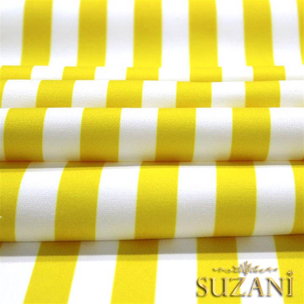 Sarı İnce Çizgili Kumaş