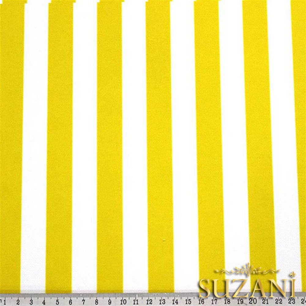 Sarı İnce Çizgili Kumaş