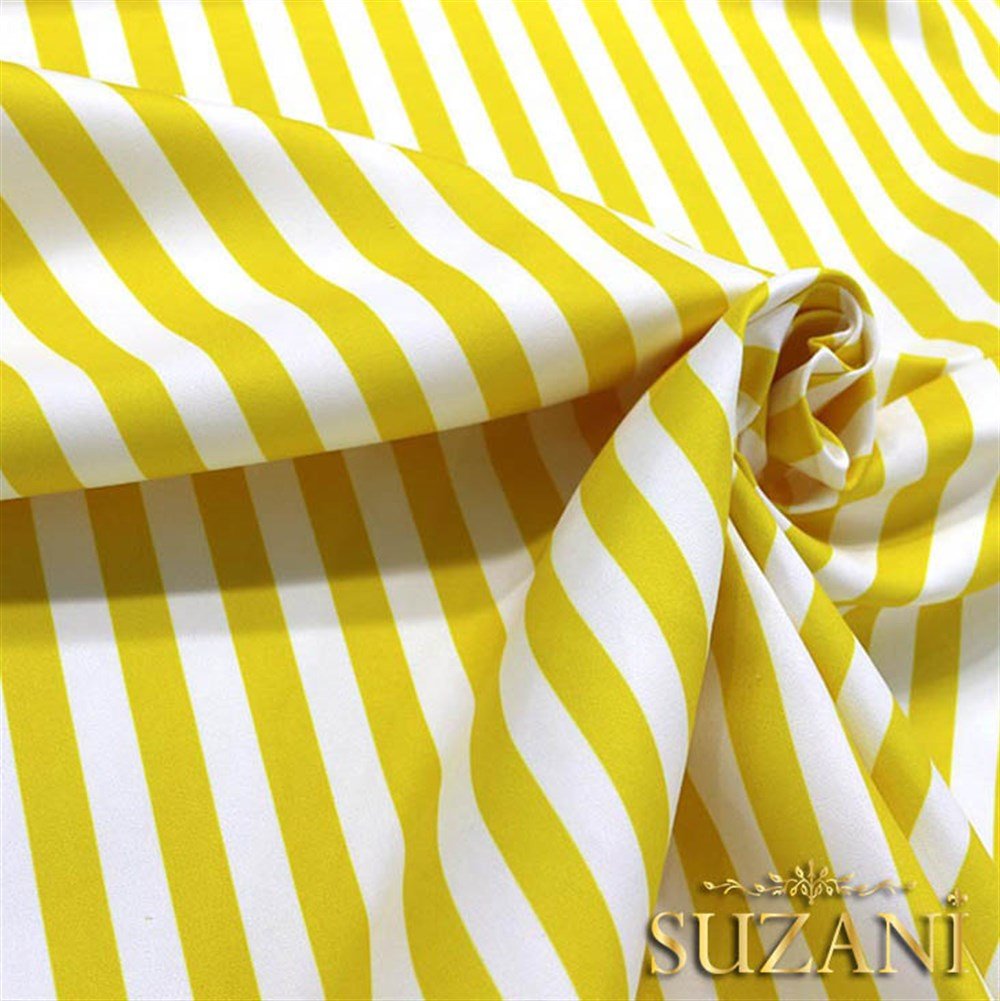 Sarı İnce Çizgili Kumaş