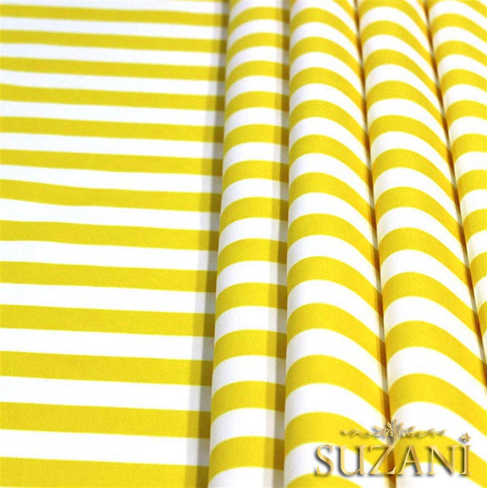 Sarı İnce Çizgili Kumaş