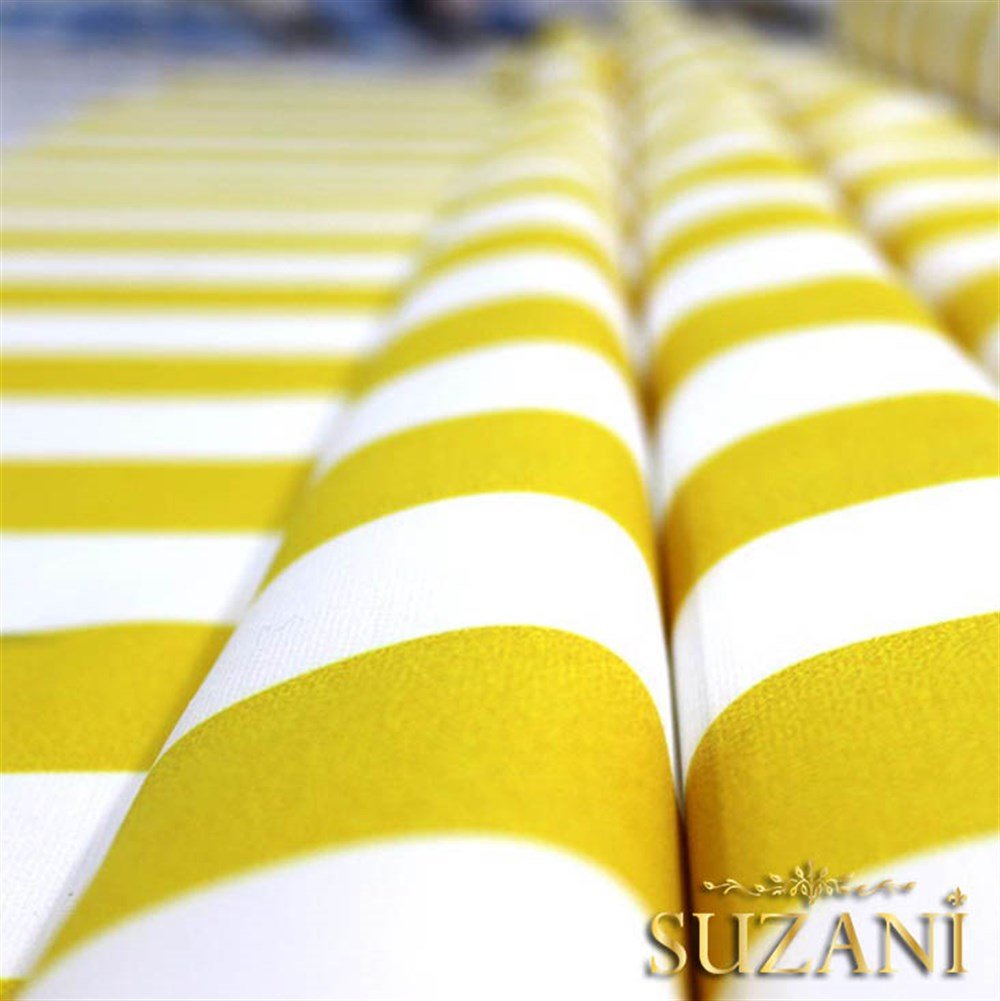 Sarı Kalın Çizgili Kumaş