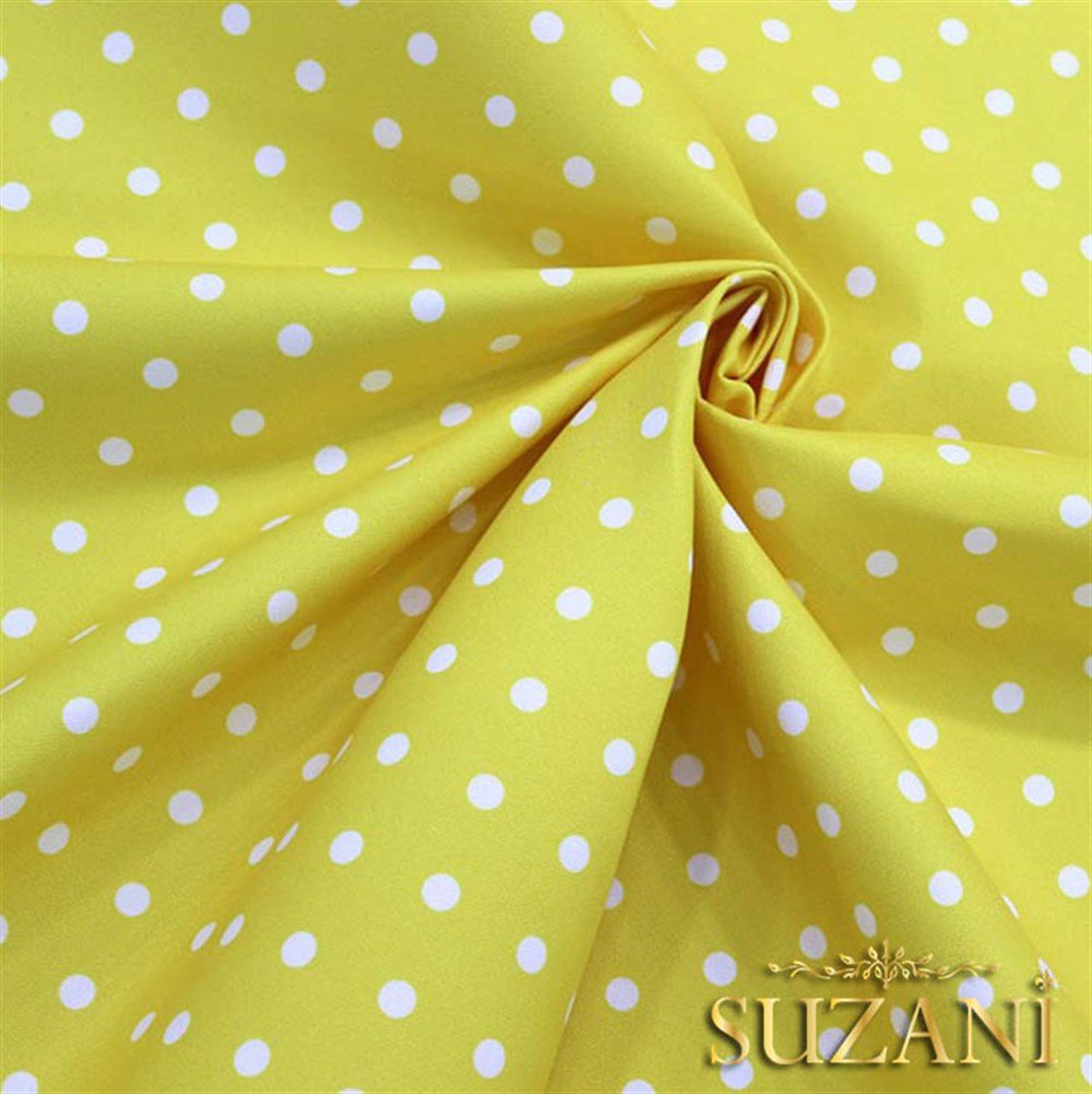 Sarı Küçük Puanlı Kumaş