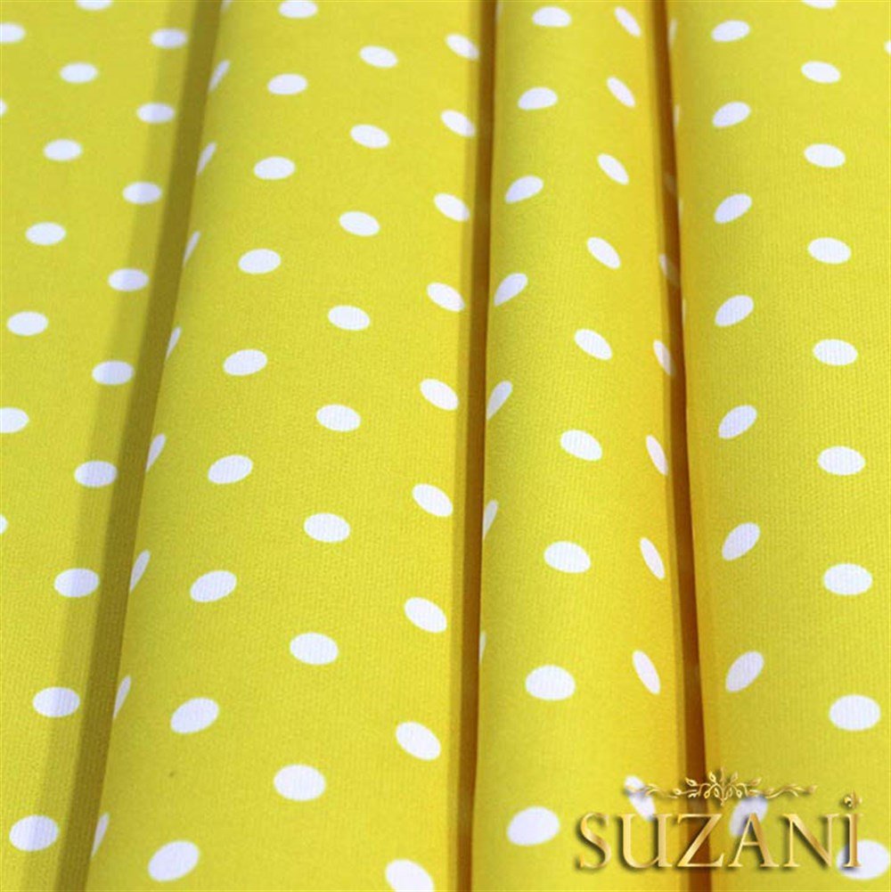 Sarı Küçük Puanlı Kumaş