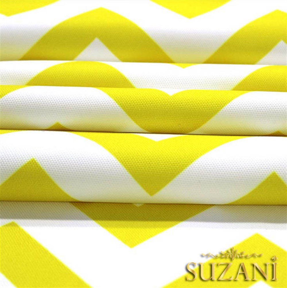 Sarı Zigzag Desenli Kumaş