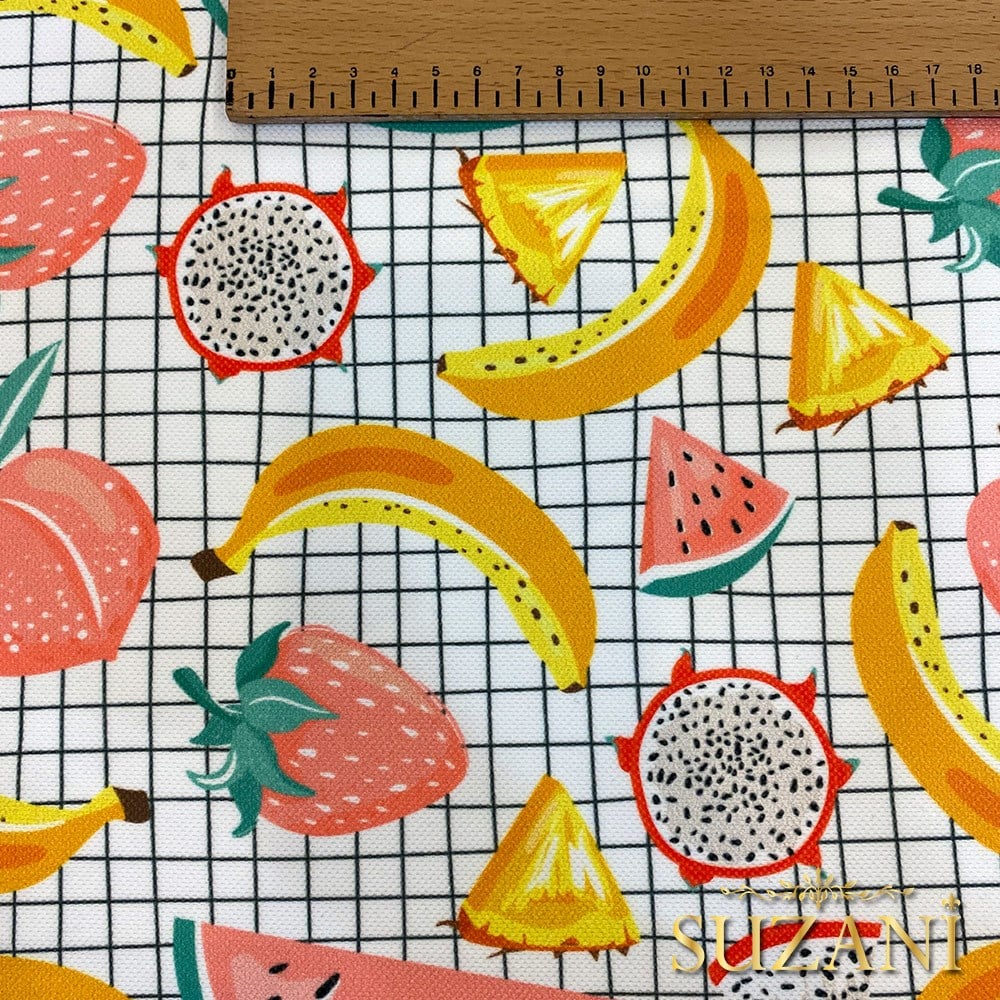 Seaside Karpuz Desenli Dijital Baskılı Kumaş