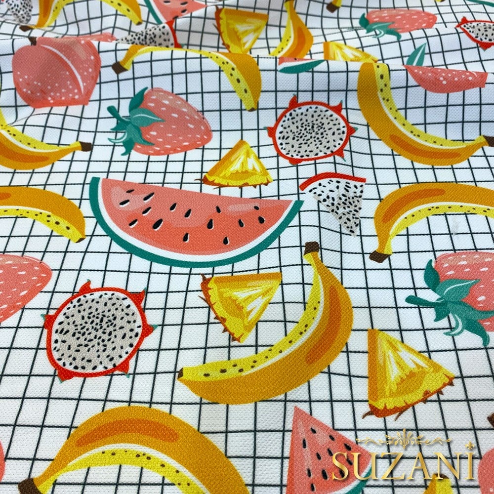 Seaside Karpuz Desenli Dijital Baskılı Kumaş