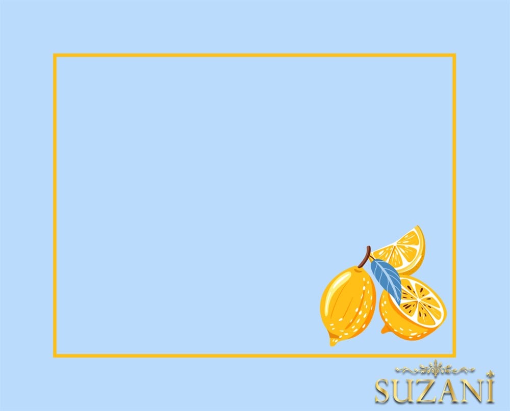 Seaside Limon 3'lü Amerikan Servisi Kumaşı