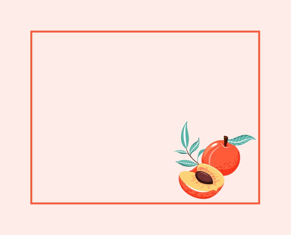 Seaside Şeftali Desenli 3'lü Amerikan Servisi Kumaşı