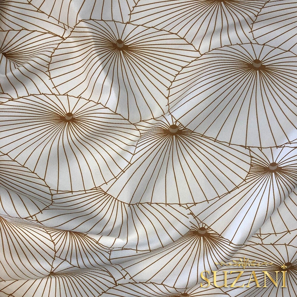 Şemsiye Desenli Dijital Baskılı Kumaş