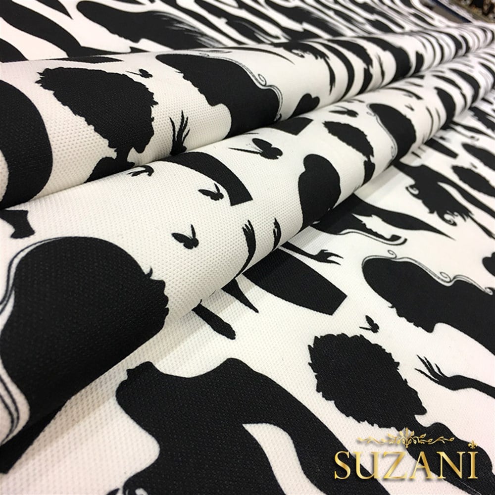 Silüet Kadınlar Desenli Kumaş