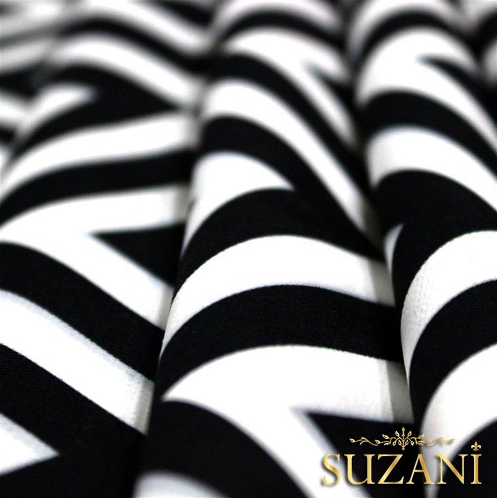 Siyah Beyaz İç içe Kareli Kumaş