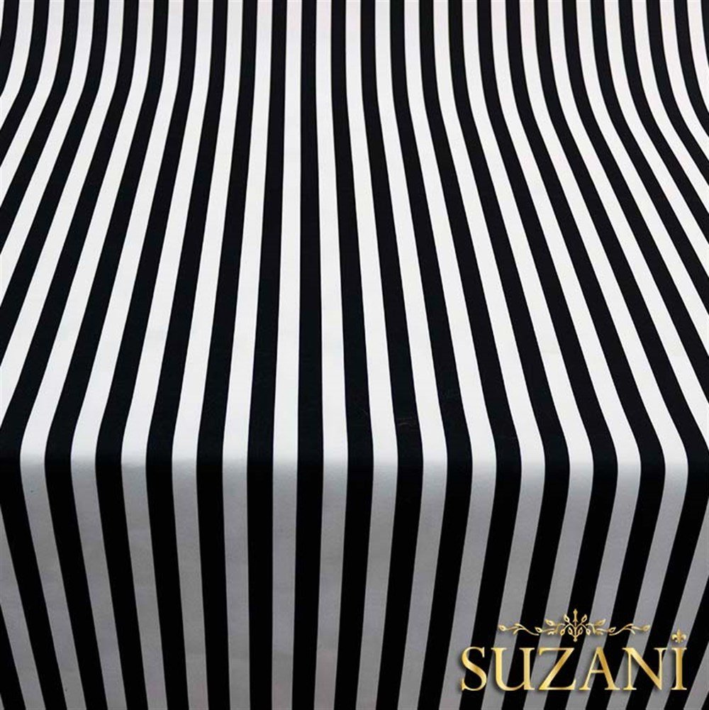 Siyah İnce Çizgili Kumaş