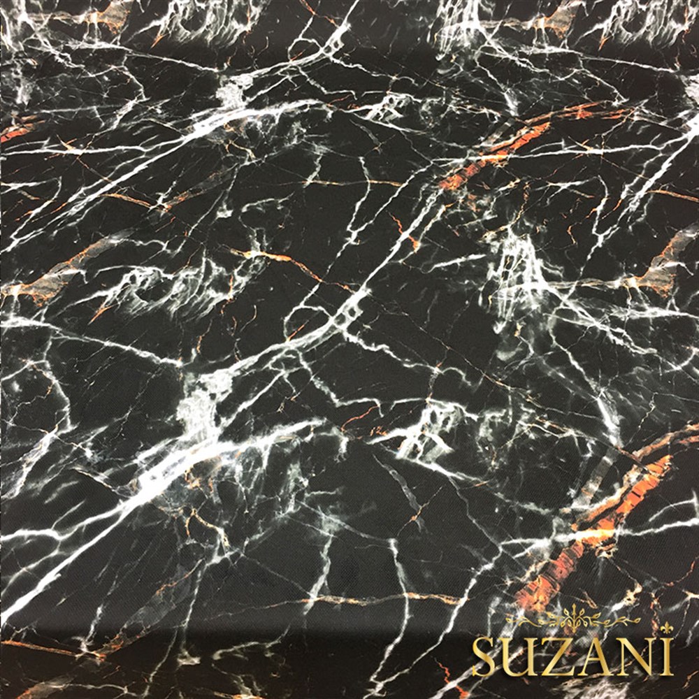 Siyah Mermer 02 Desenli Kumaş