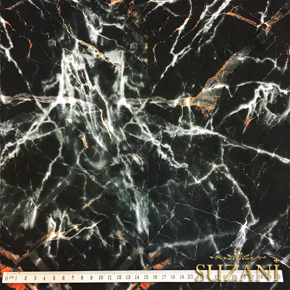 Siyah Mermer 02 Desenli Kumaş