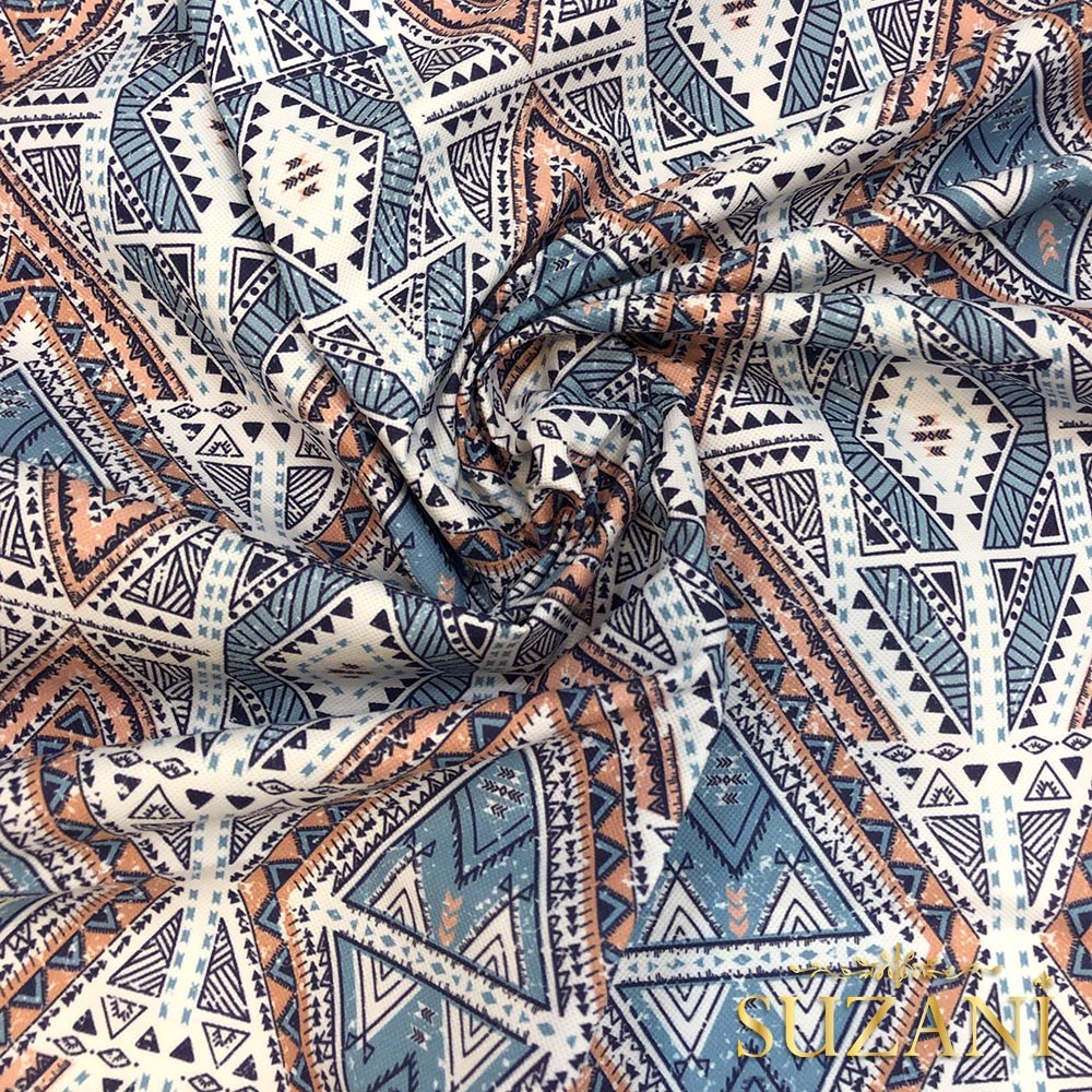 Soft Afrika Desenli Dijital Baskılı Kumaş