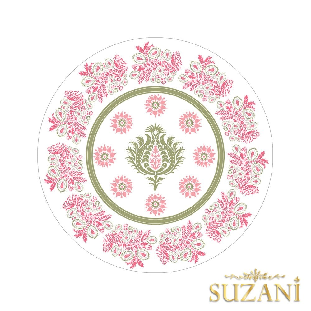 Soft Kırmızı Damask Desenli Dikişsiz 3'lü Supla Kumaşı