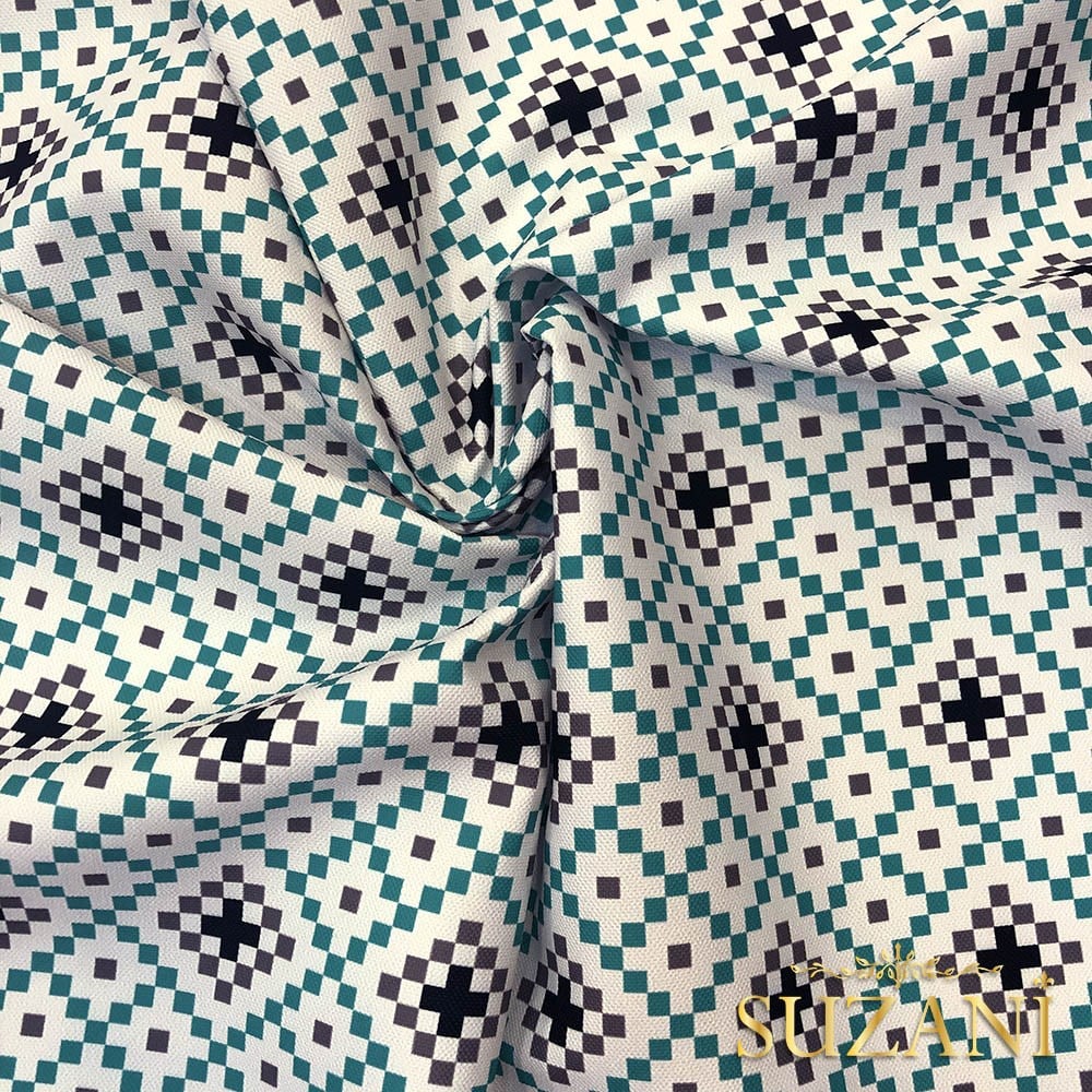 Stilize Kış Desenli Dijital Baskılı Kumaş