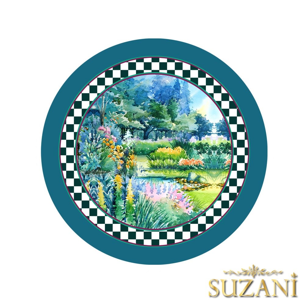 Suluboya Çizim Doğa Desenli Dikişsiz 3'lü Supla Kumaşı