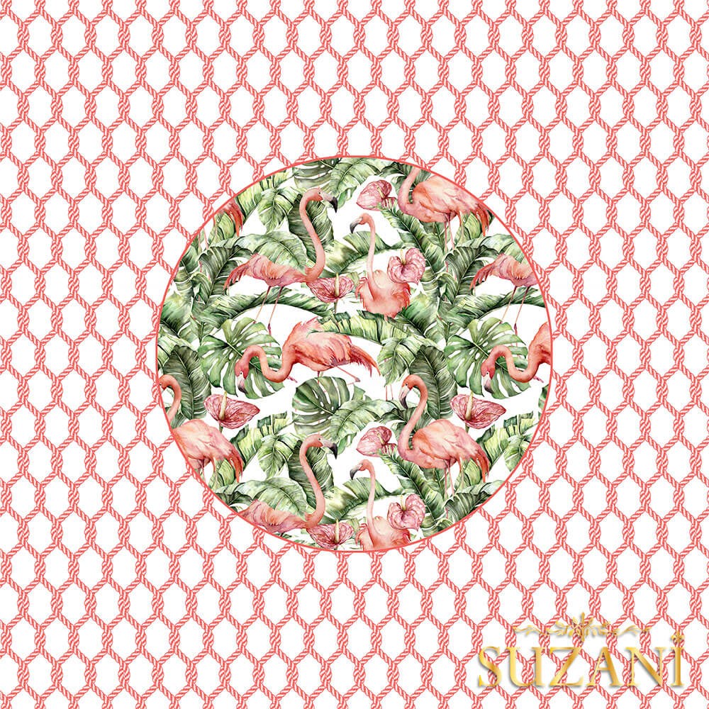 Summer Garden Turuncu 3'lü Supla Kumaşı