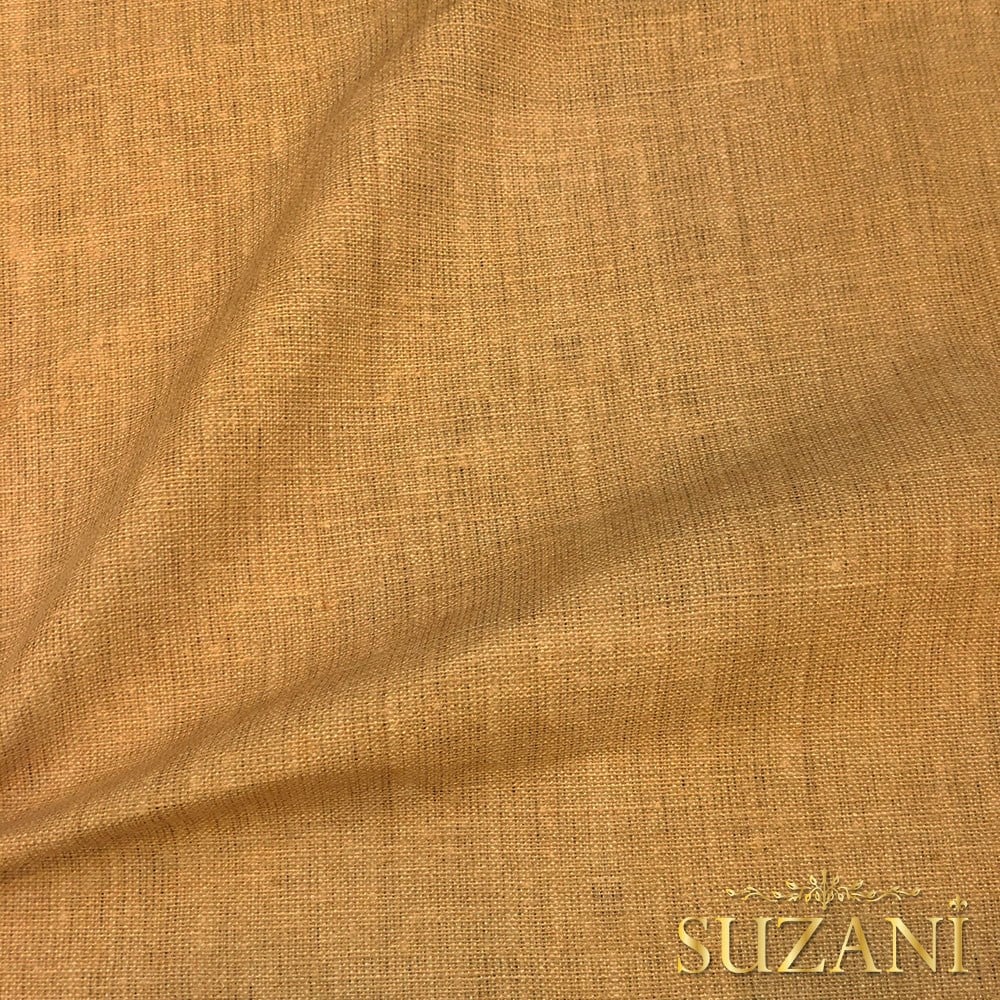 Sütlü Kave Keten Görünümlü Dijital Baskılı Kumaş