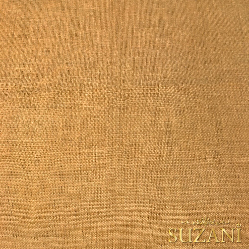 Sütlü Kave Keten Görünümlü Dijital Baskılı Kumaş