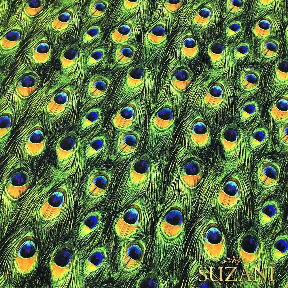 Tavus Kuşu Tüyü Desenli Kumaş