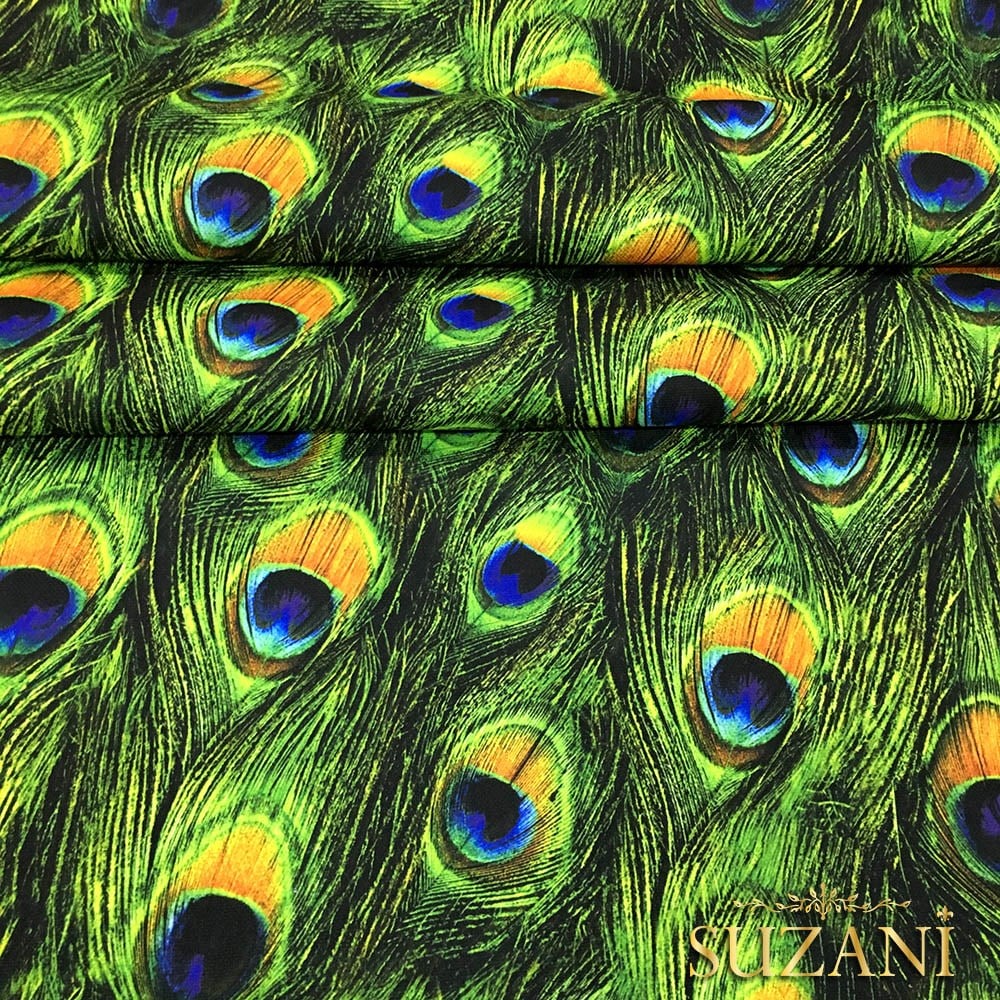 Tavus Kuşu Tüyü Desenli Kumaş