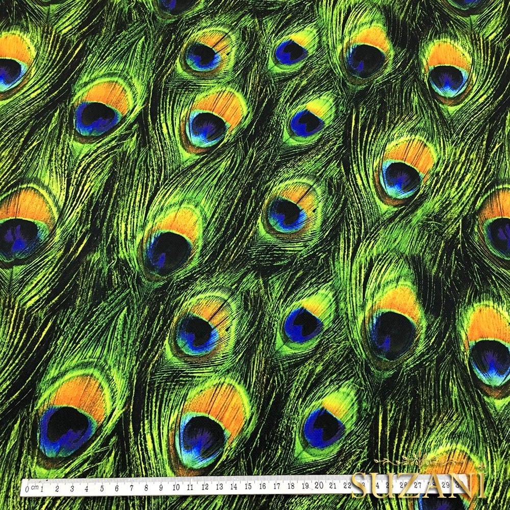 Tavus Kuşu Tüyü Desenli Kumaş